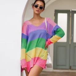 Rainbow Sweater Dress