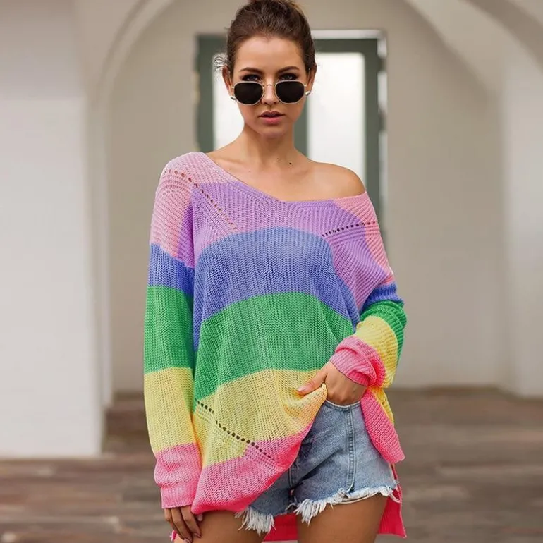 Rainbow Sweater Dress