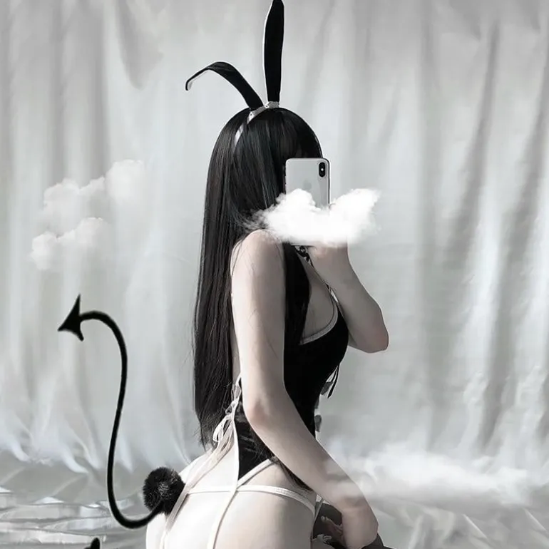 Red Ribbon Bunny Set