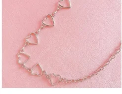 Rhinestone Heart Chain Belt
