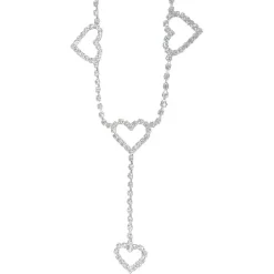 Rhinestone Heart Chain Belt