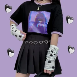 Rhinestone Heart Chain Belt