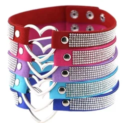 Rhinestone Heart Choker