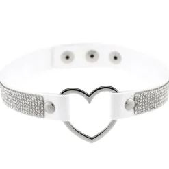 Rhinestone Heart Choker