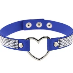 Rhinestone Heart Choker