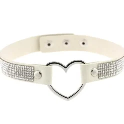 Rhinestone Heart Choker