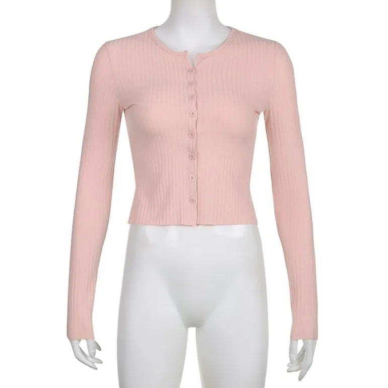 Ribbed Knit Cardigan Top