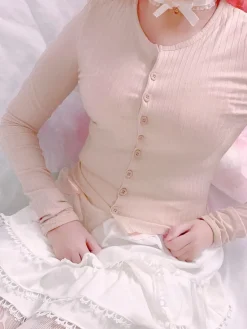 Ribbed Knit Cardigan Top
