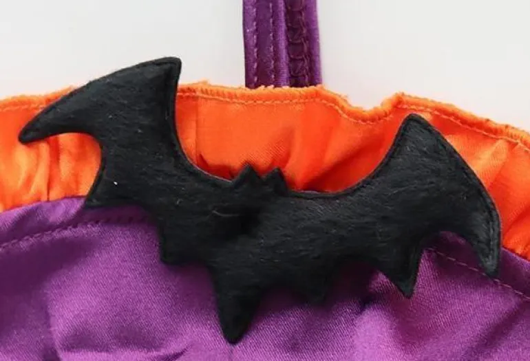 Ruffled Bat Halloween Monokini Set