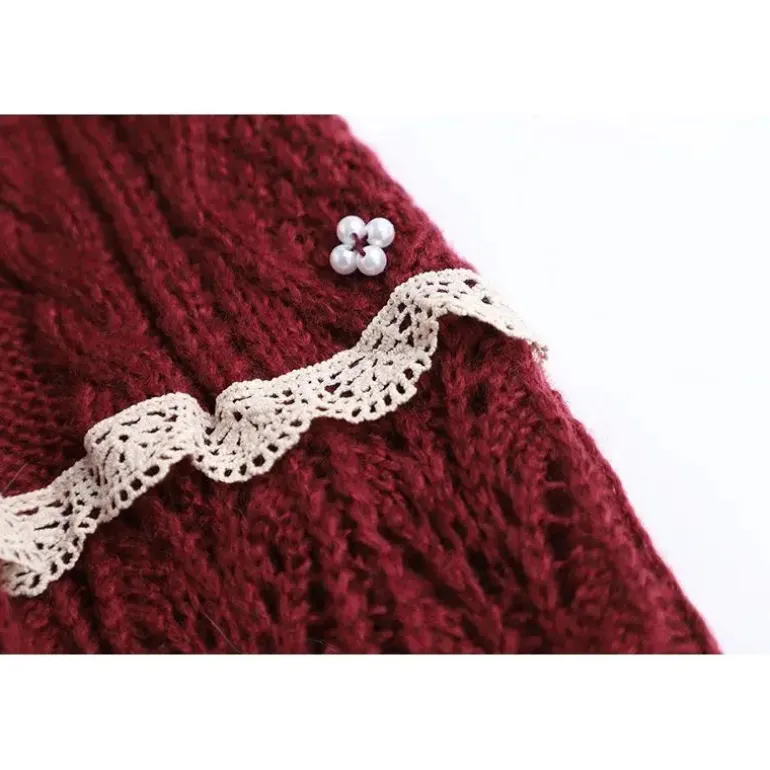 Ruffled Doily Red Cape