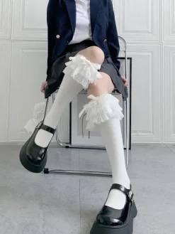 Ruffled Knee Socks