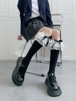 Ruffled Knee Socks