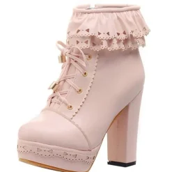 Ruffled Lace Booties