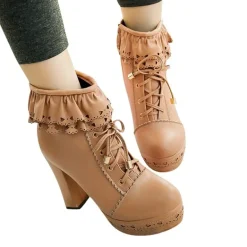 Ruffled Lace Booties