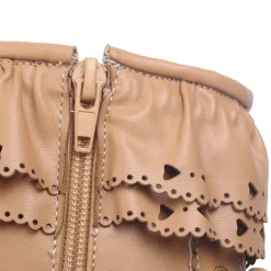 Ruffled Lace Booties