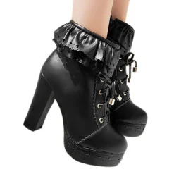 Ruffled Lace Booties