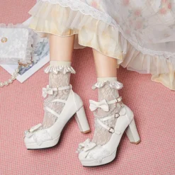 Ruffles & Pearls High Heels