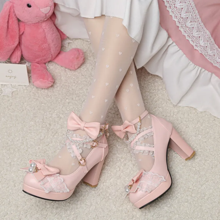 Ruffles & Pearls High Heels