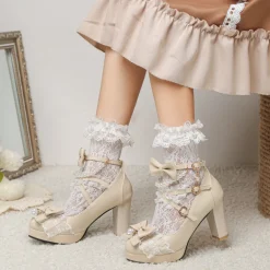 Ruffles & Pearls High Heels