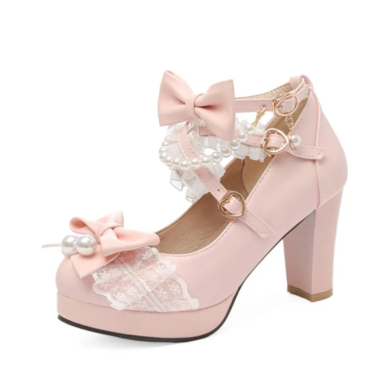 Ruffles & Pearls High Heels