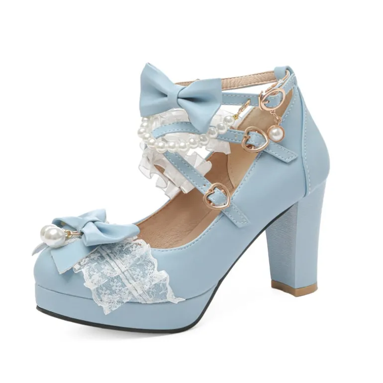 Ruffles & Pearls High Heels