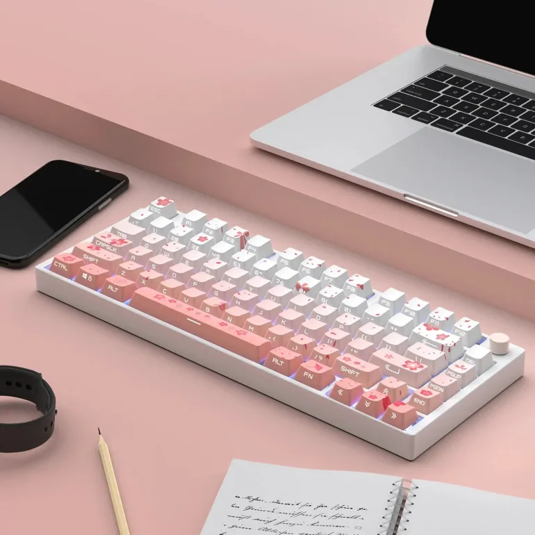 Sakura Blossom Backlit Key Caps Full Set