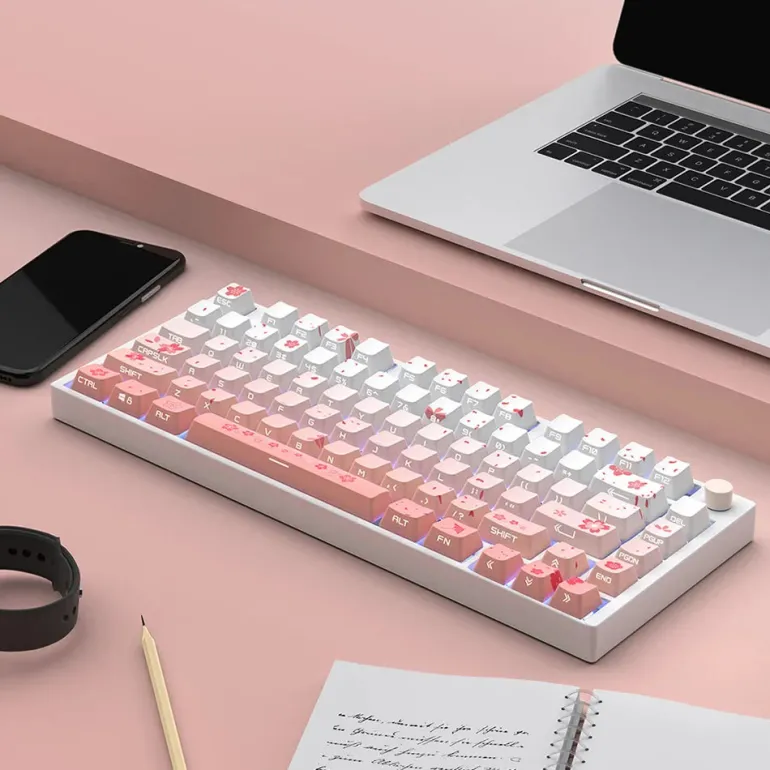 Sakura Blossom Backlit Key Caps Full Set