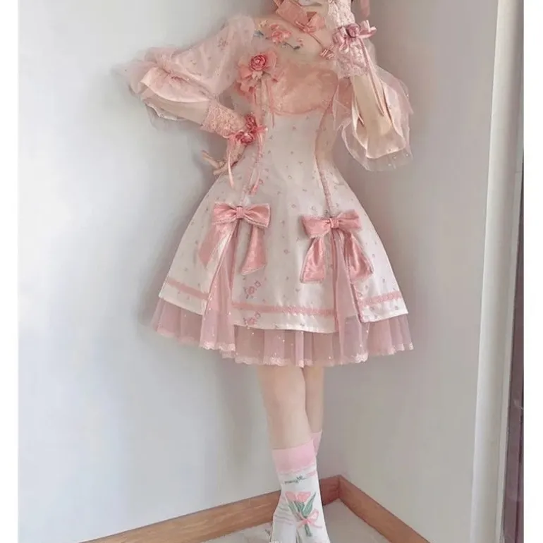 Sakura Cheongsam Kimono Dress