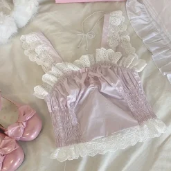Satin Angeldoll Bustier Crop Top