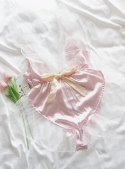 Satin Babydoll Lingerie Set
