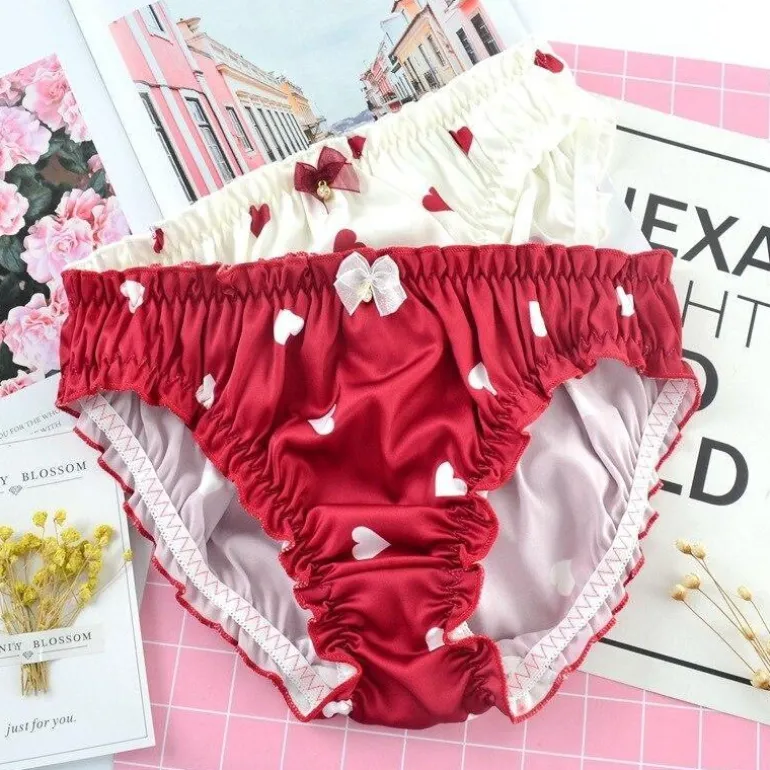 Satin Heart Panties