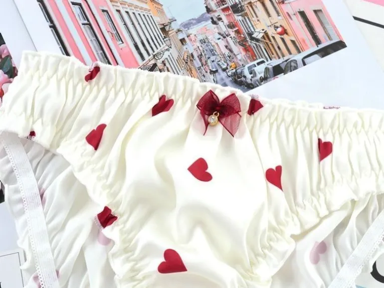 Satin Heart Panties