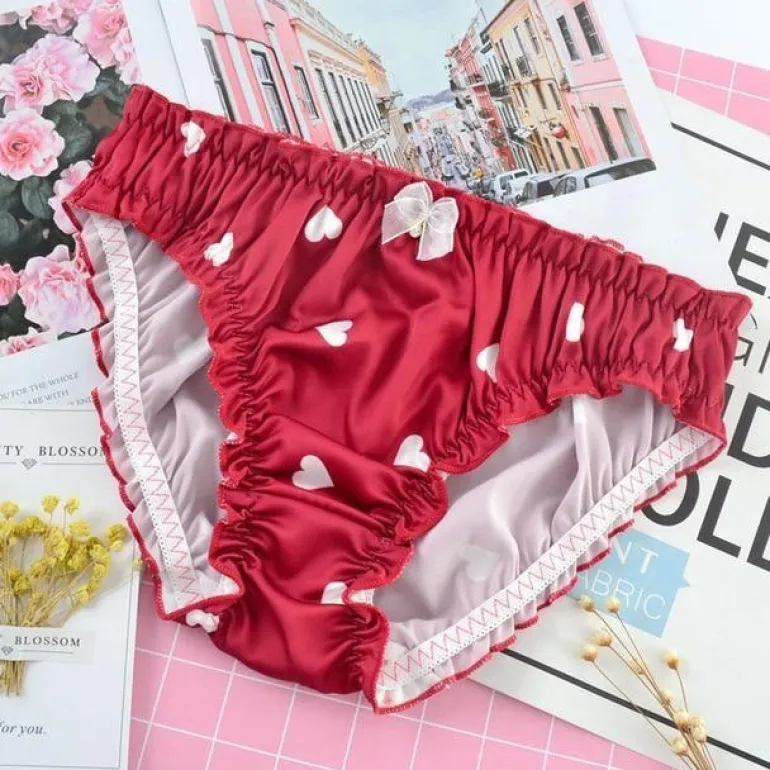 Satin Heart Panties