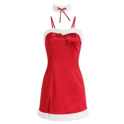 Satin Santa Slip Dress