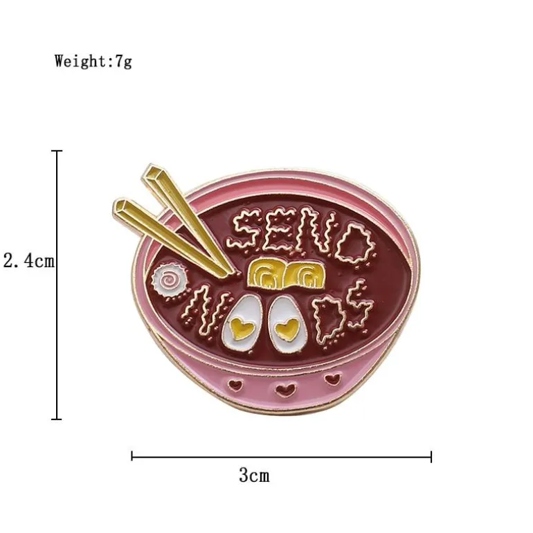 Send Noods Enamel Pin
