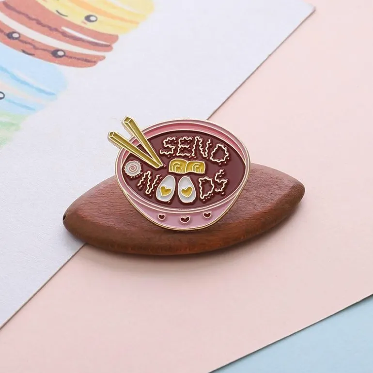 Send Noods Enamel Pin