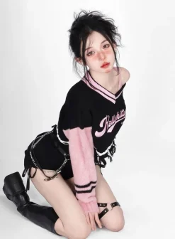 Shadow Blossom Cropped Sports Jacket