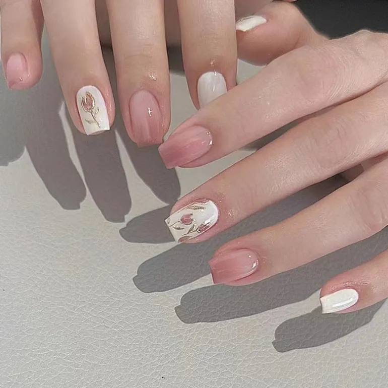 Short Angelic Press On Nails