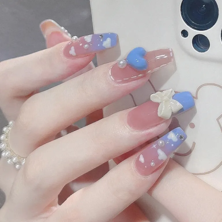 Short Angelic Press On Nails