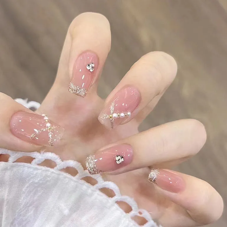 Short Angelic Press On Nails