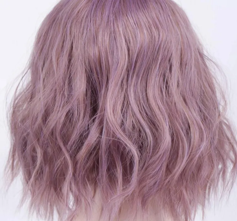 Short Wavy Pastel Wig