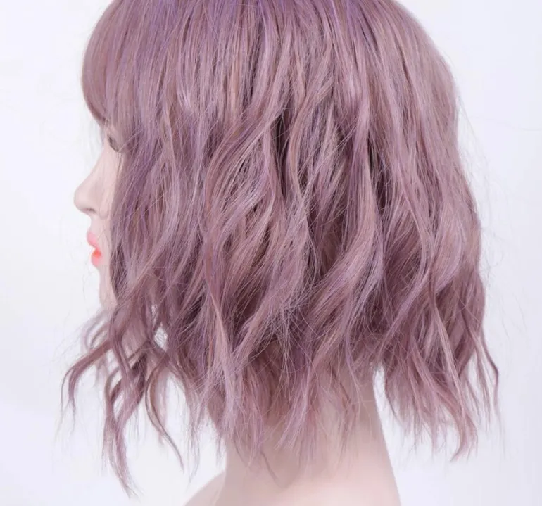 Short Wavy Pastel Wig