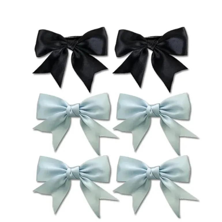 Silk Ribbon Bow Hair Clips