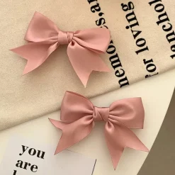 Silk Ribbon Bow Hair Clips