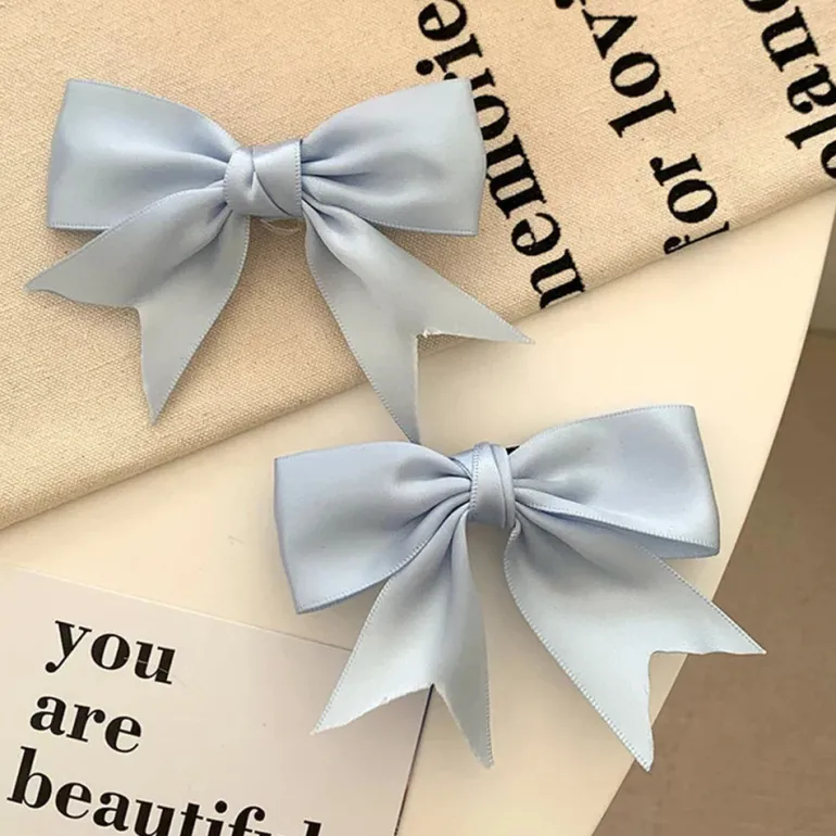 Silk Ribbon Bow Hair Clips