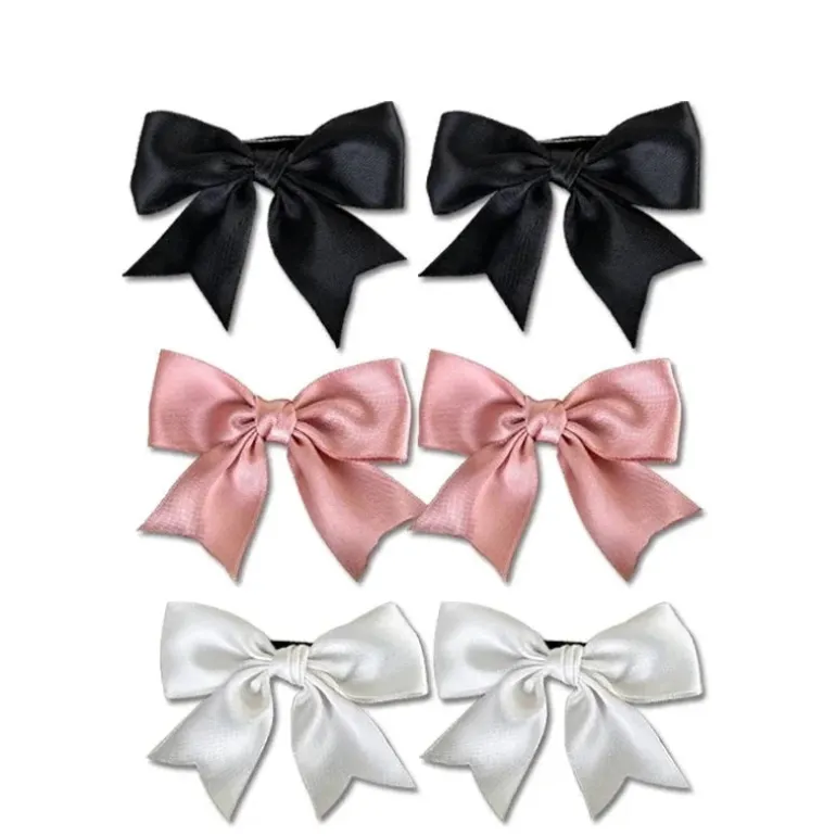 Silk Ribbon Bow Hair Clips