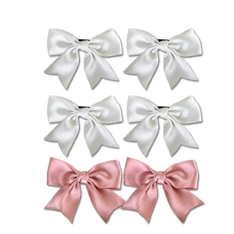Silk Ribbon Bow Hair Clips