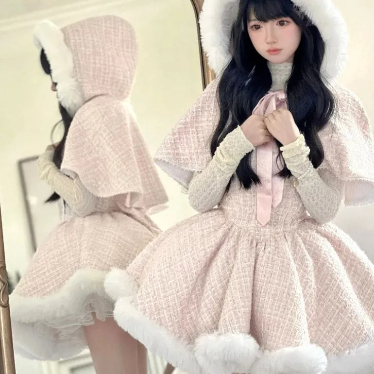 Snow Dumpling Tweed Outfit Set