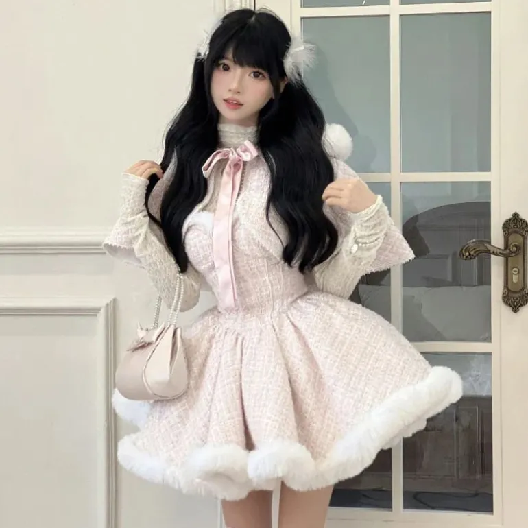 Snow Dumpling Tweed Outfit Set