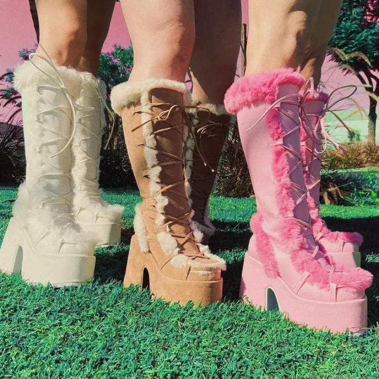 Snowbunny Fur Platform Boots